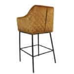 Barkruk Jayron okergeel/cognac velvet