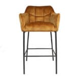 Barkruk Jayron okergeel/cognac velvet