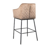 Barkruk Jayron taupe velvet