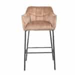 Barkruk Jayron taupe velvet