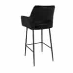 Barkruk Mika zwart velvet