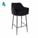 Barkruk Nelly zwart velvet