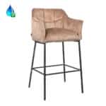 Barkruk Jayron taupe velvet