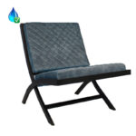 Fauteuil Madrid blauw velvet