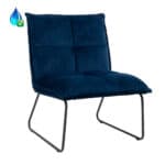 Fauteuil Malaga donkerblauw velvet