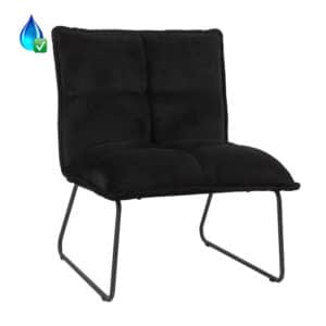 Fauteuil Malaga zwart velvet