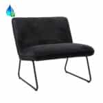 Fauteuil Merle zwart polyester