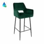 Barkruk Mika donkergroen velvet