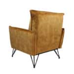 Fauteuil Mika okergeel velvet