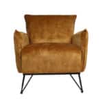 Fauteuil Mika okergeel velvet