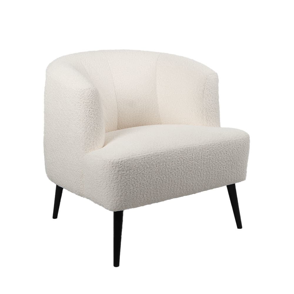 Fauteuil Nora wit bouclé Fauteuil Nora wit bouclé