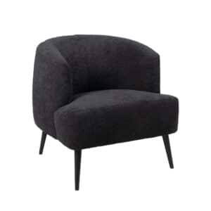 Fauteuil Nora zwart bouclé