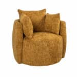 Fauteuil Ruby okergeel chenille stof