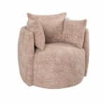 Fauteuil Ruby roze chenille stof