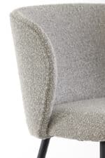 Eetkamerstoel Elyna boucle grijs | set van 2