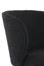 Eetkamerstoel Elyna boucle zwart | set van 2