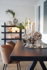 Eetkamerstoel Elyna velvet bruin | set van 2