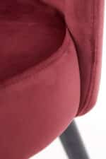 Eetkamerstoel Eckley velvet bordeaux | set van 2