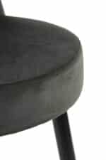 Eetkamerstoel Eckley velvet glans grijs | set van 2