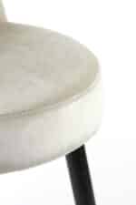 Eetkamerstoel Eckley velvet glans zilver | set van 2