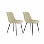 Eetkamerstoel Kate boucle licht karamel | set van 2