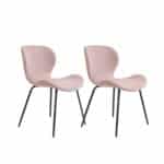 Eetkamerstoel Violet stof oud roze-set-van-2