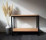 Industriële eiken sidetable Silas