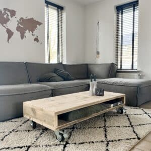 Steigerhouten salontafel Oda