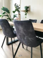 Eetkamerstoel Benja velvet antraciet