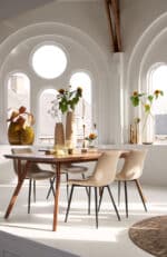 Eetkamerstoel Kate boucle licht karamel | set van 2