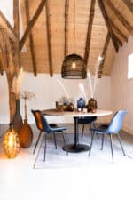 Eetkamerstoel Kovac PU leer donkerblauw | set van 2