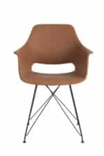 Eetkamerstoel Serbin bruin PU leer | set van 2