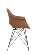 Eetkamerstoel Serbin bruin PU leer | set van 2