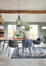 Eetkamerstoel Serbin grijs PU leer | set van 2