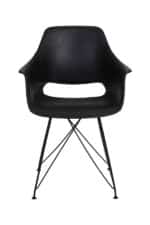 Eetkamerstoel Serbin zwart PU leer | set van 2