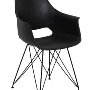 Eetkamerstoel Serbin zwart PU leer | set van 2