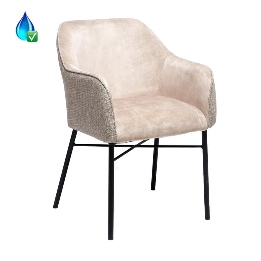 Stoel Chicago beige velvet Stoel Chicago beige velvet