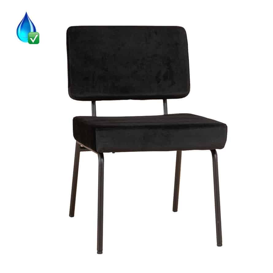 Stoel Espen zwart velvet Stoel Espen zwart velvet