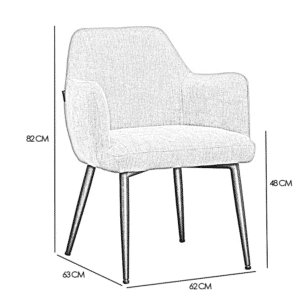 Stoel Lars groen gerecycled polyester