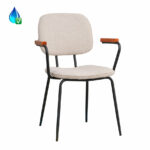 Stoel Oskar beige gerecycled polyester