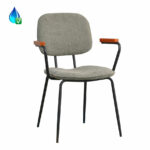 Stoel Oskar groen gerecycled polyester