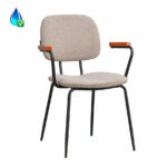 Stoel Oskar taupe gerecycled polyester