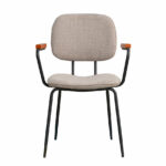 Stoel Oskar taupe gerecycled polyester