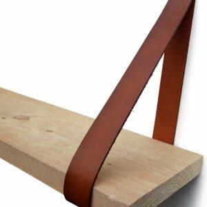 Leren plankdrager bruin | set van 2