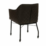 Stoel op wieltjes Royce antraciet eco-leer