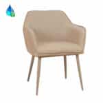 Stoel Elin taupe gerecycled polyester