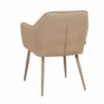 Stoel Elin taupe gerecycled polyester