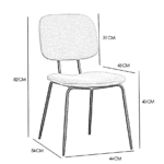 Stoel Ivar taupe gerecycled polyester