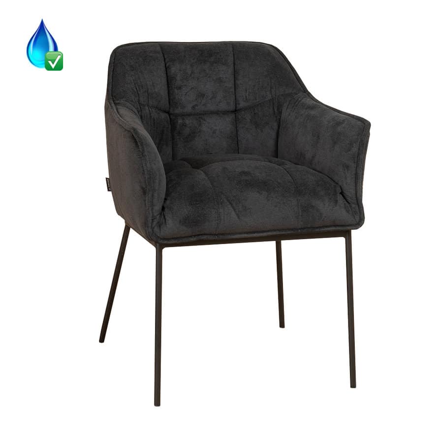 Stoel Jens zwart polyester Stoel Jens zwart polyester