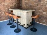 Steigerhouten barmeubel Sade met voetensteun